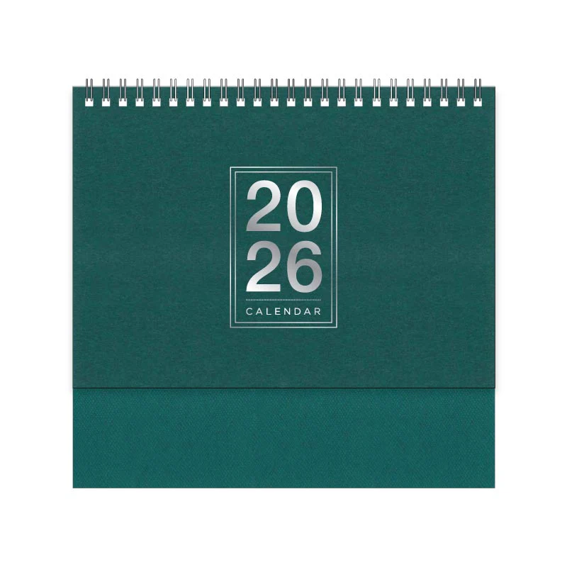 Kalergó - Minimalist Kraft Desk Calendar - Green