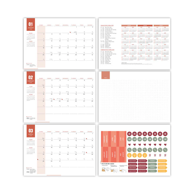 Pioneer Calendar - Red - Image 3