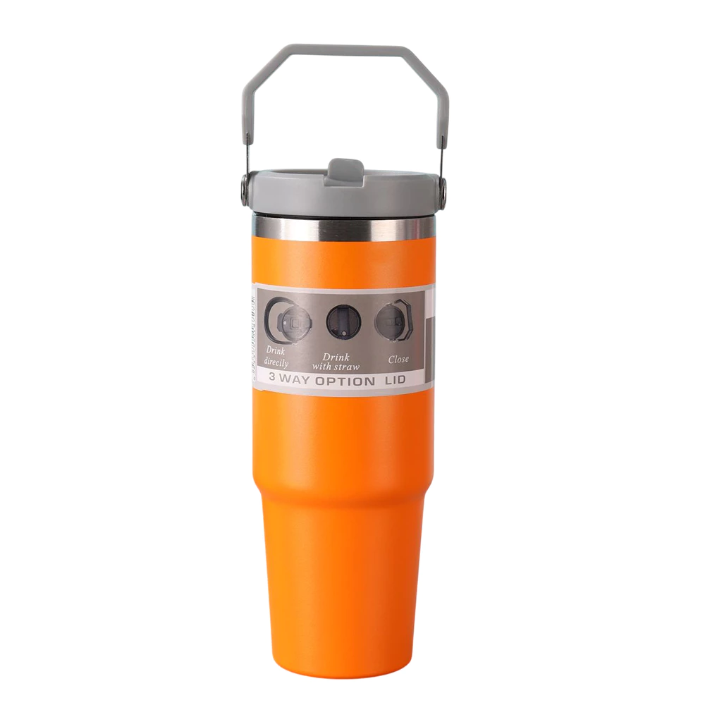 Stainless Steel Thermos Tumbler Mug with Handle 900ml