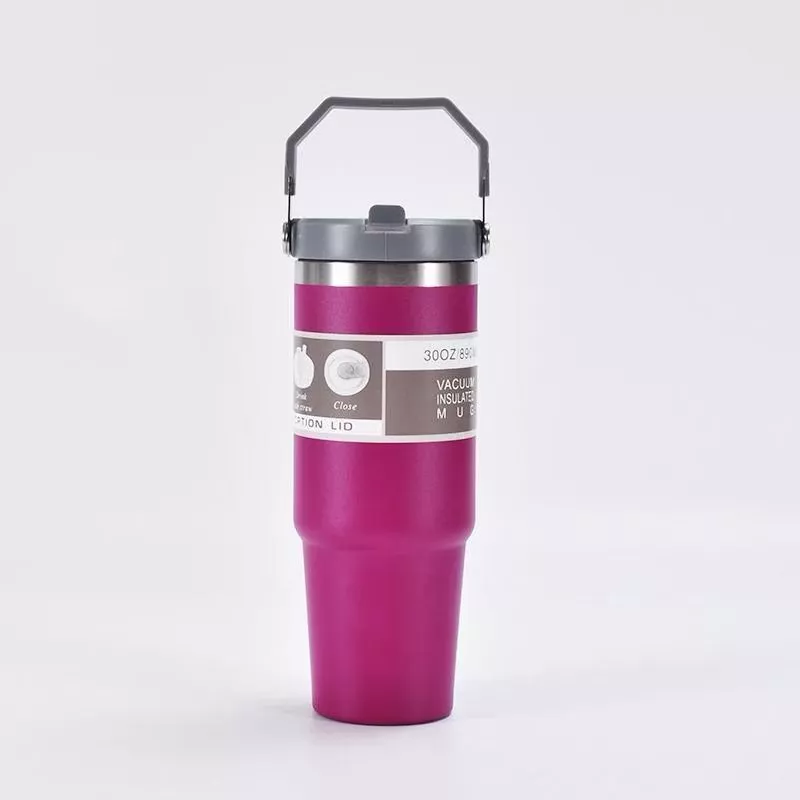 Stainless Steel Thermos Tumbler Mug with Handle 900ml