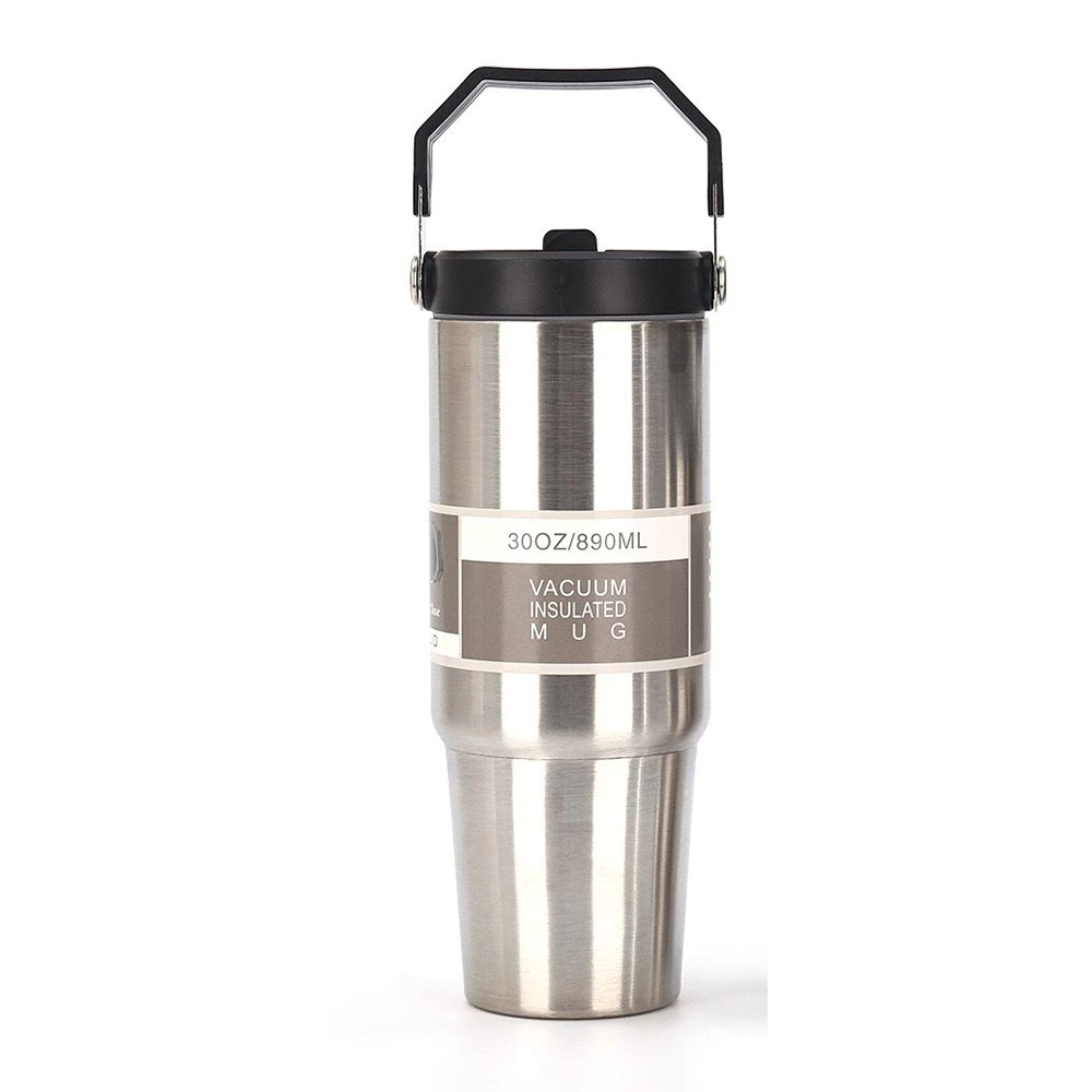 Stainless Steel Thermos Tumbler Mug with Handle 900ml