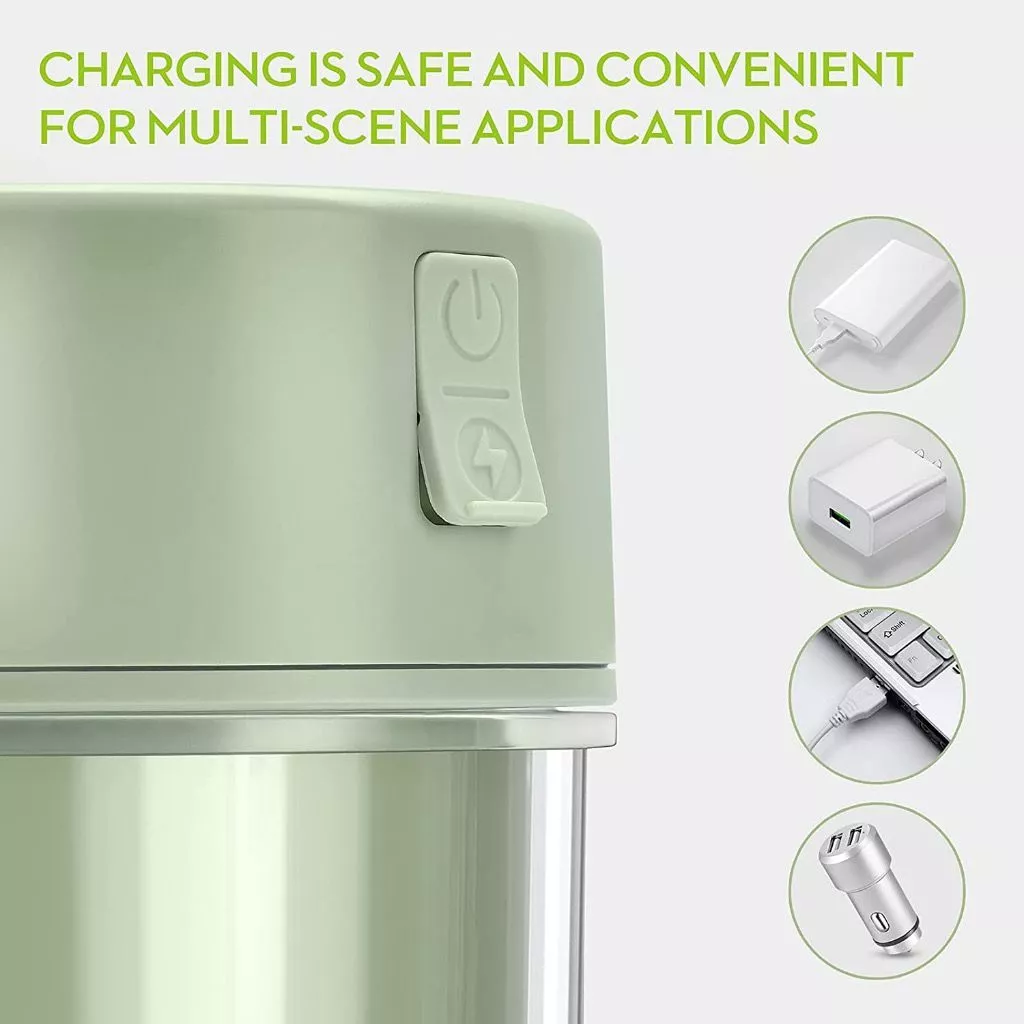 Portable Wireless Rechargeable Fruit Juicer Blender | 340ML Juice Cup with Straw & 6-Blade Design - Image 5