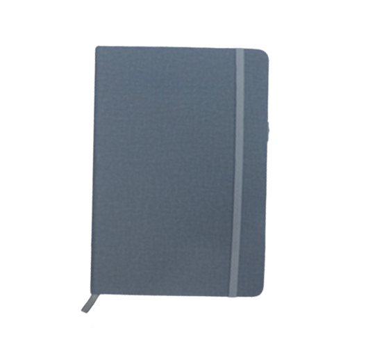 PU Fabric Hard Case A5 Notebook - Grey