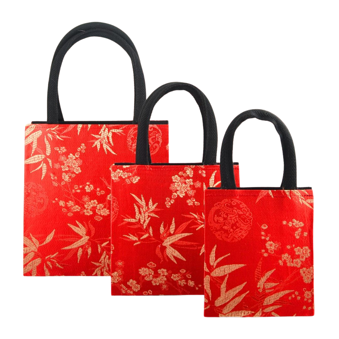 Red CNY Songket Bag (XXS) | 15 x 13 x 7.5 cm