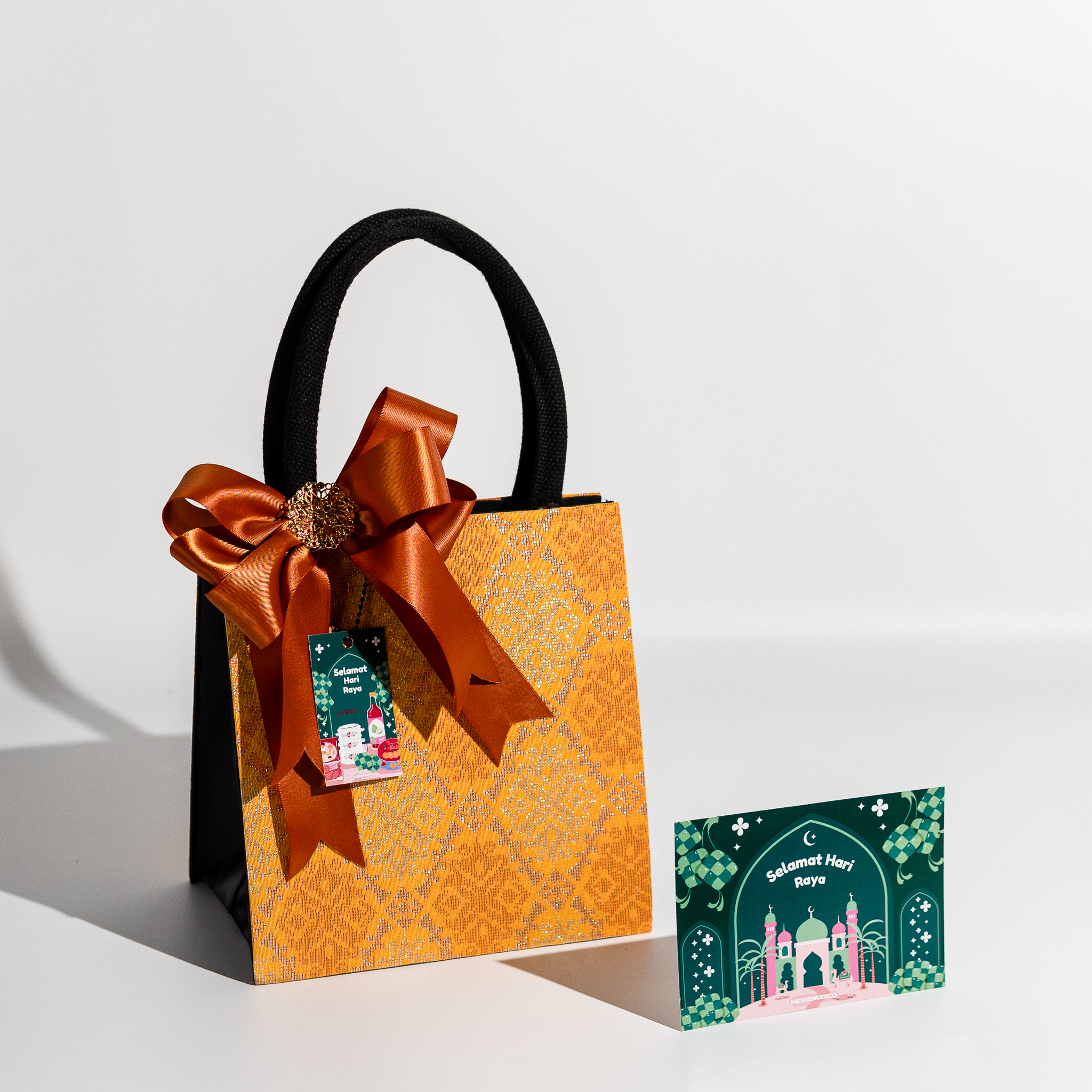 Yellow Songket Bag (S) | 21 x 22 x 14 cm - Image 2