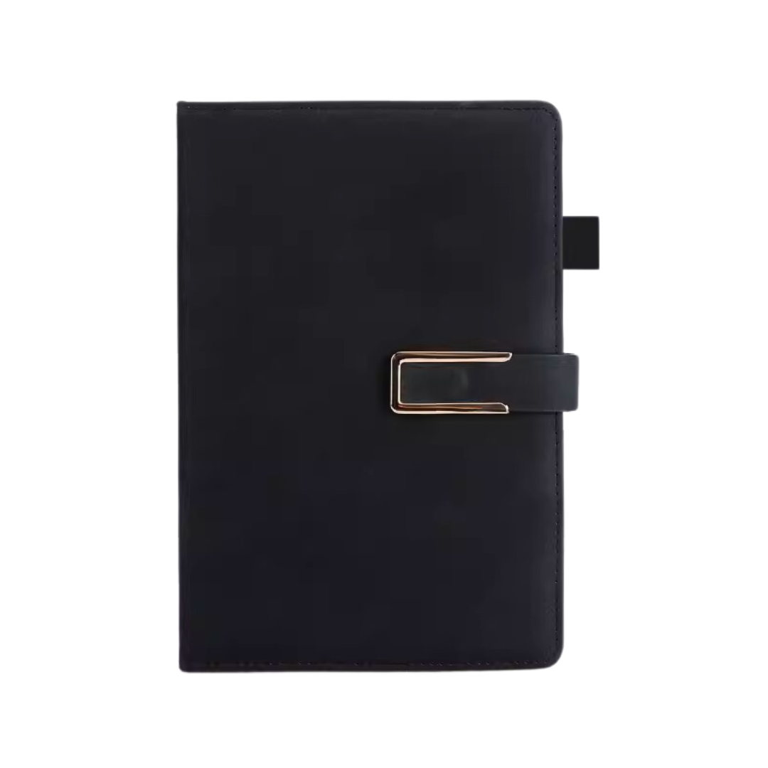 LEGACY Suede Notebook A5 with Magnetic Buckle - Black