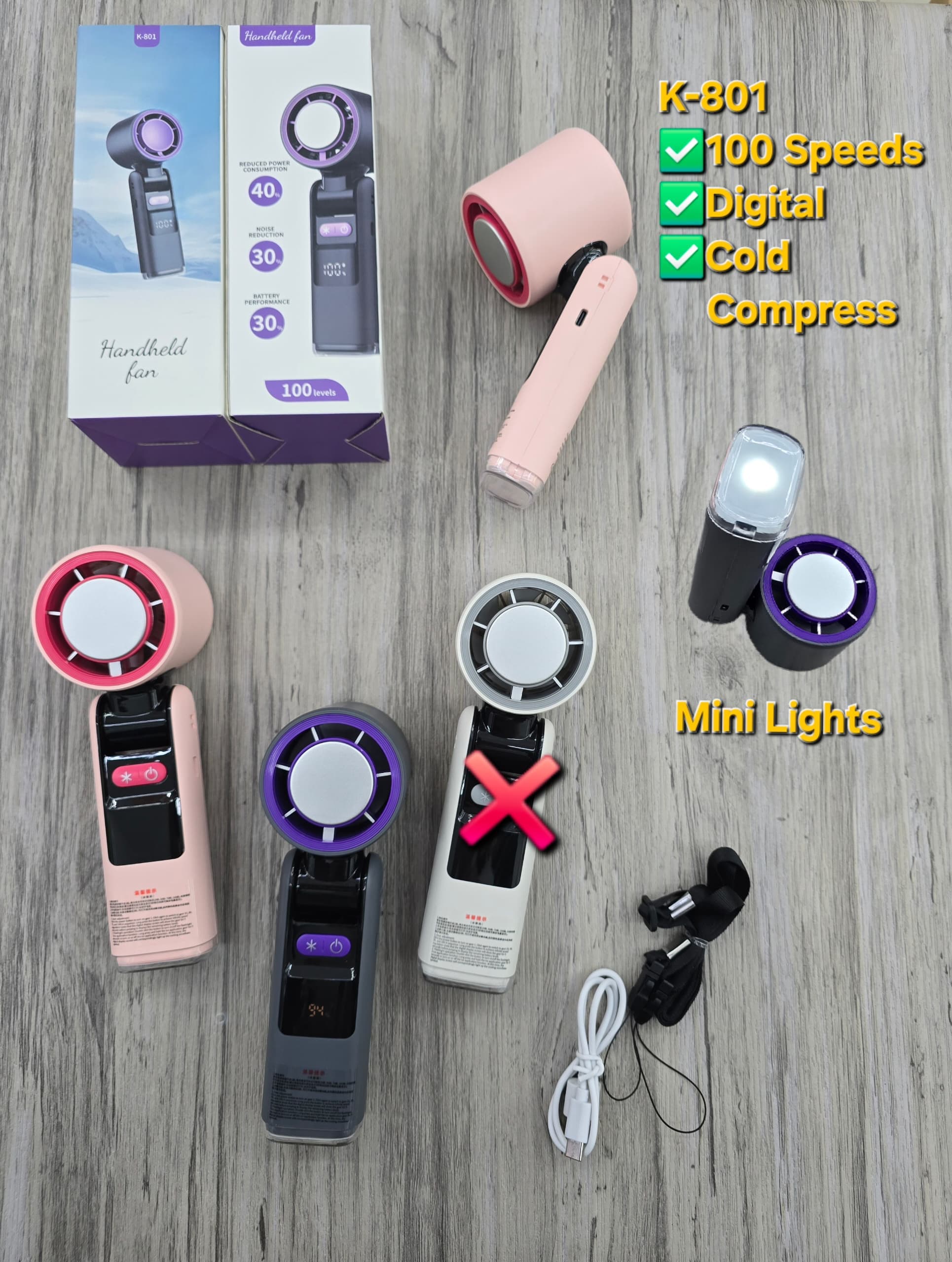 ARCTIQ Cold-Boost Handheld Fan - Image 2