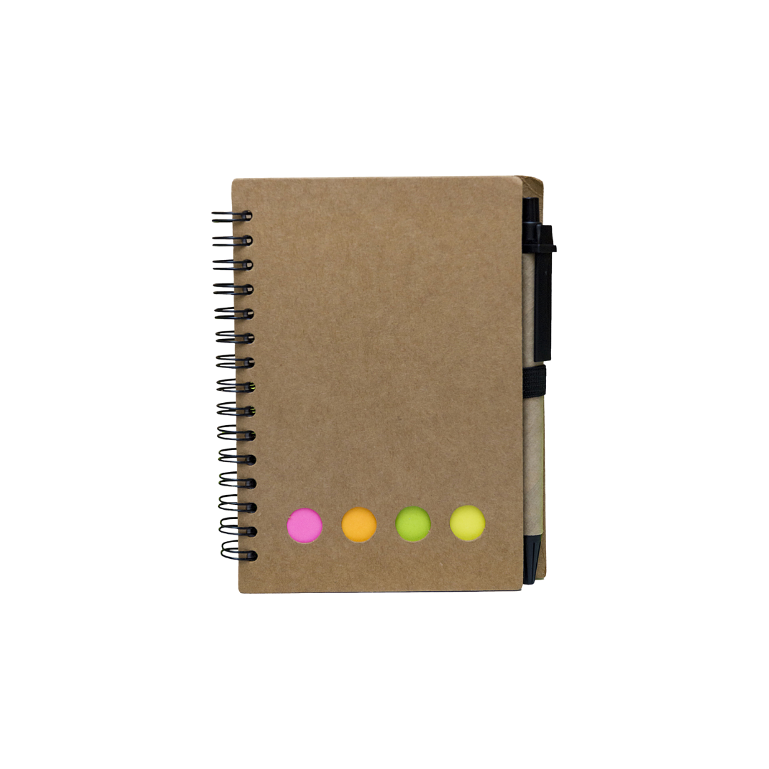 Eco Cover Memopad with Pen – Khaki (70 Sheets)