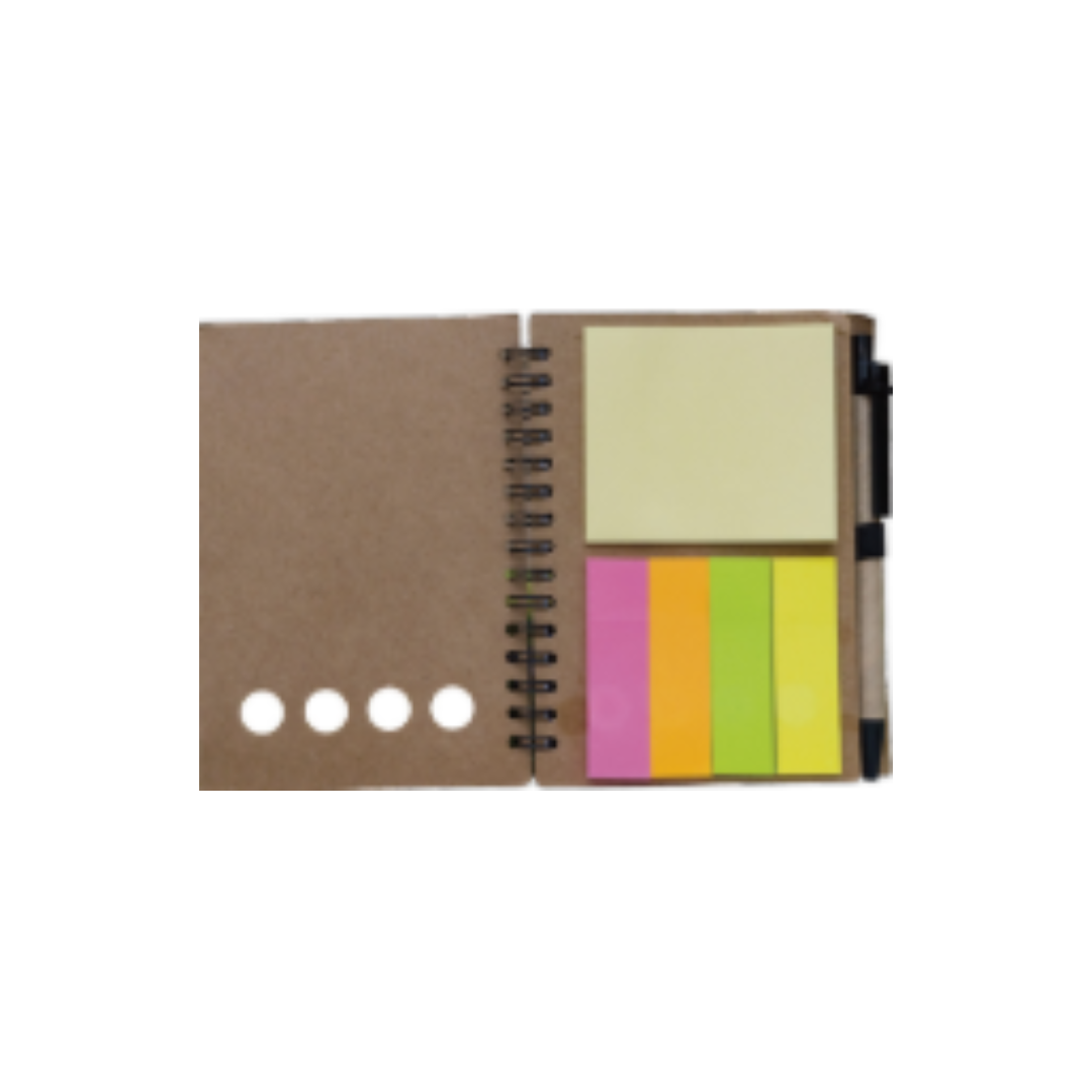 Eco Cover Memopad with Pen – Khaki (70 Sheets) - Image 2