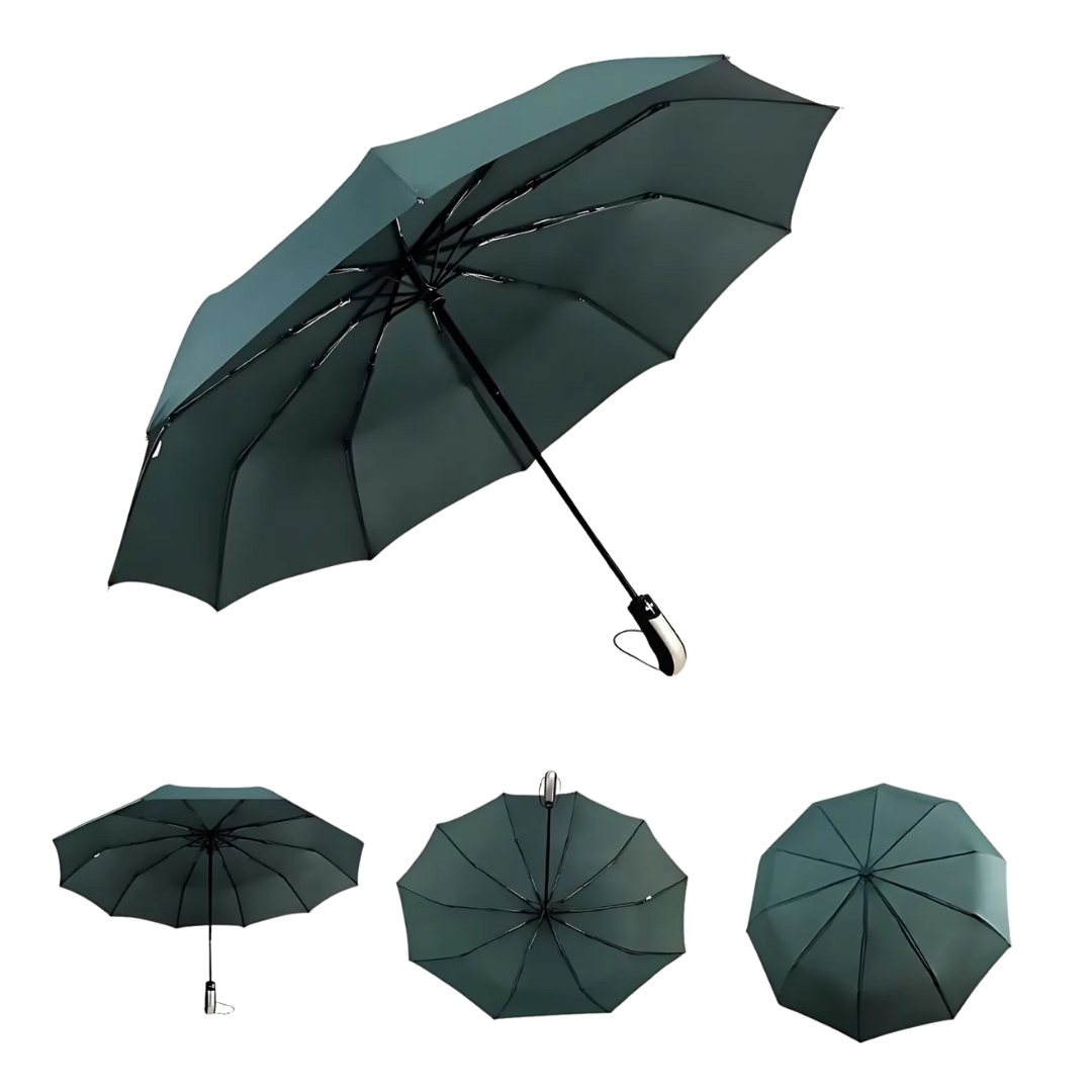 117cm Windproof Compact Folding Umbrella | Auto Open-Close | 10-Rib Reinforced Frame | Lightweight & Travel-Friendly