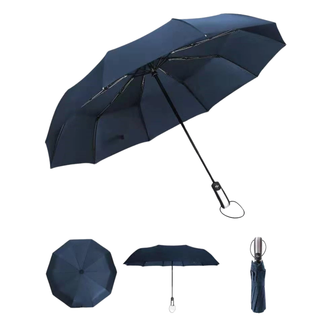 117cm Windproof Compact Folding Umbrella | Auto Open-Close | 10-Rib Reinforced Frame | Lightweight & Travel-Friendly