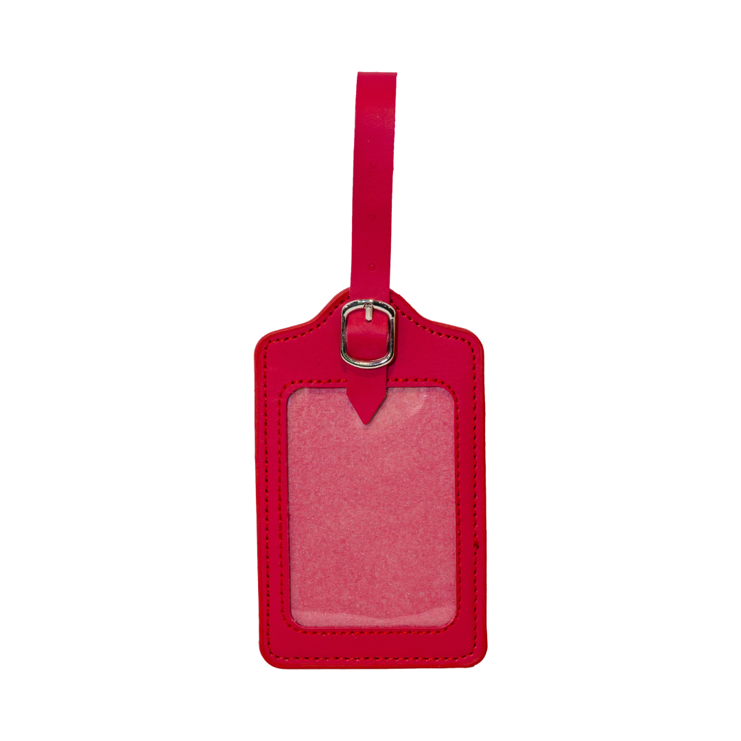 FLIX PVC ID Card Holder – With Strap & Buckle (7x10cm | Red)