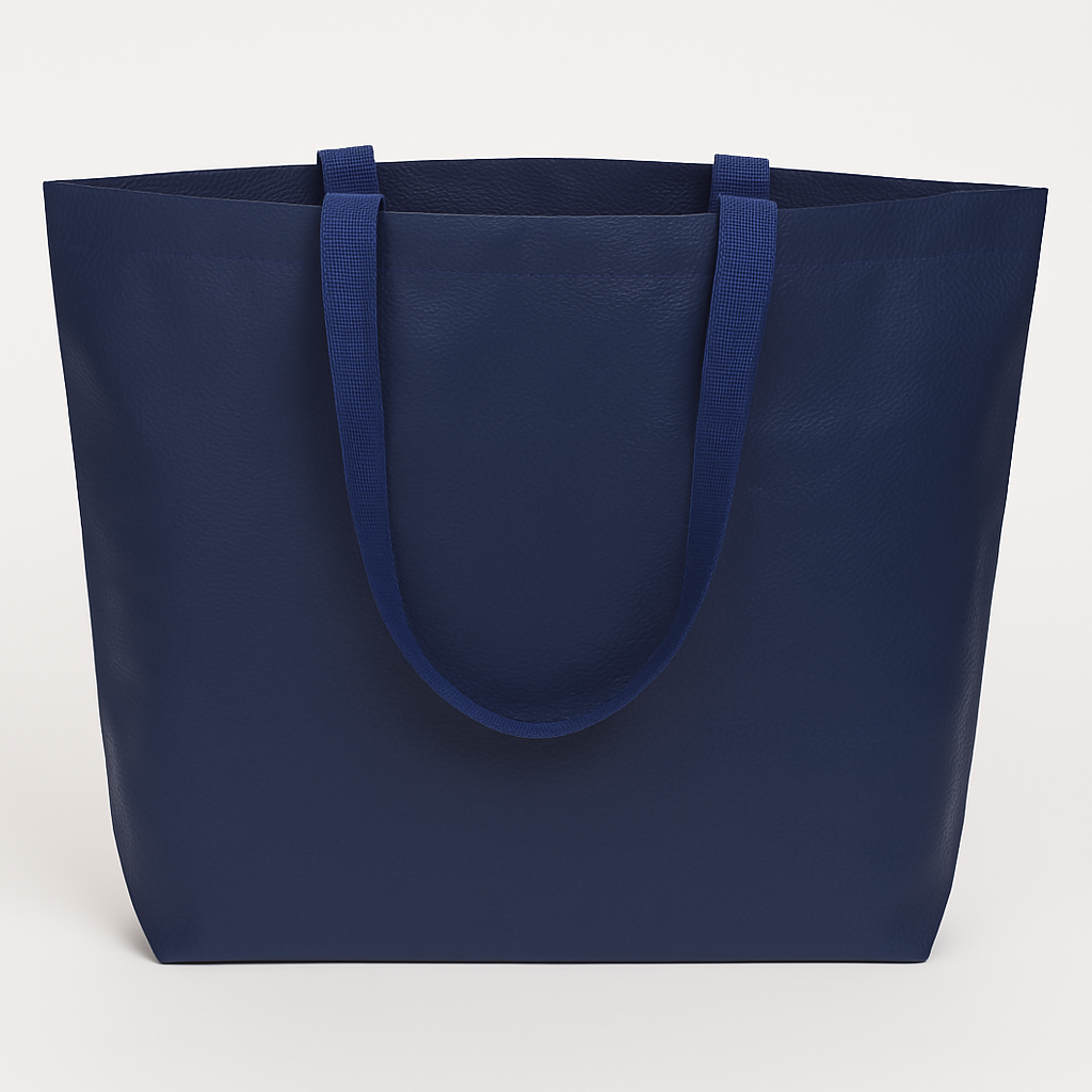 Waterproof Laminated PP Woven Bag 58x38x18cm - Navy Blue - Image 2