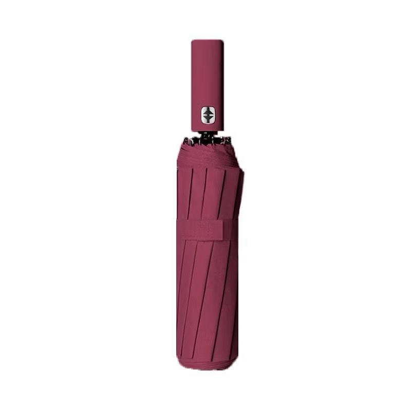 23" Auto-Open 12-Rib Windproof Umbrella | Compact Folding Design