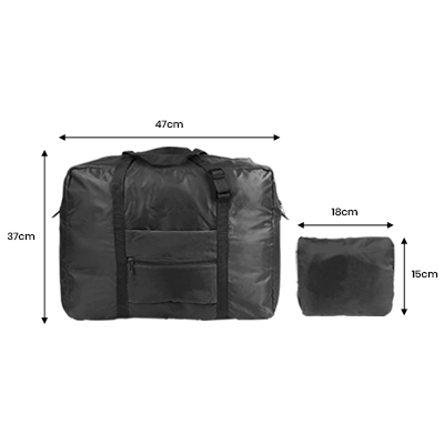 EASY Foldable Travel Luggage Bag - Black - Image 3