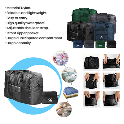 EASY Foldable Travel Luggage Bag - Black - Image 4