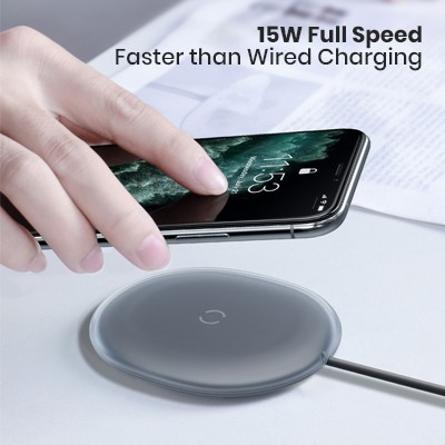BASEUS Jelly Wireless Charger β 15W (Black) - Image 4