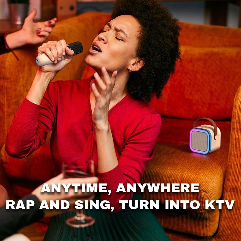Mini Wireless Bluetooth Karaoke Speaker | Portable Mic System | 6W Hi-Fi Sound