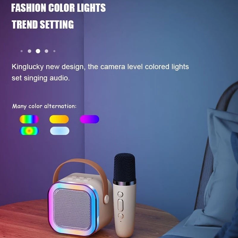 Mini Wireless Bluetooth Karaoke Speaker | Portable Mic System | 6W Hi-Fi Sound