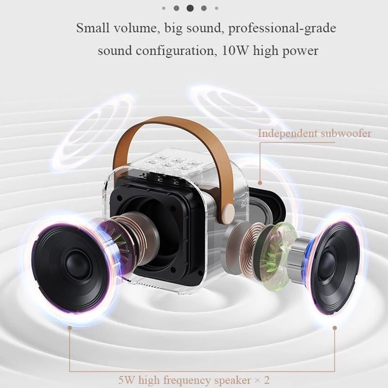 Mini Wireless Bluetooth Karaoke Speaker | Portable Mic System | 6W Hi-Fi Sound