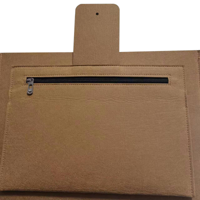 15.4" FELTRO Wool Felt Seminar Pouch - Brown - Image 4