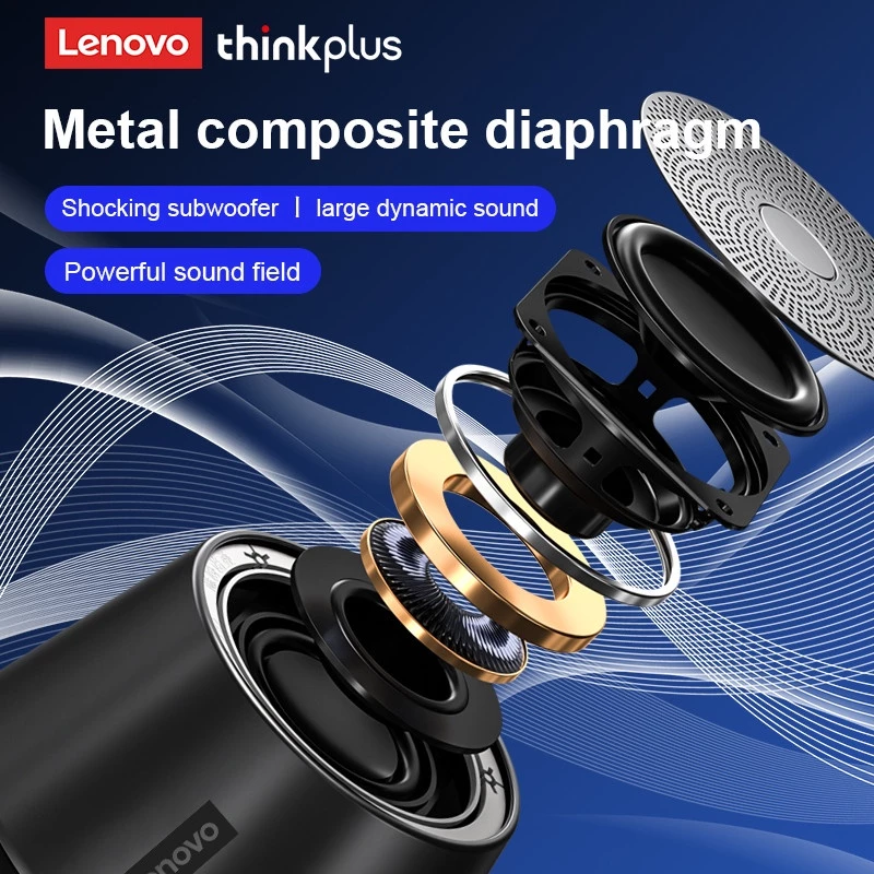 Lenovo K3 PRO Wireless Portable Bluetooth Speaker  | HiFi Stereo, Waterproof, Bluetooth 5.0 | ThinkPlus