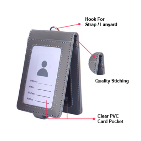 SMOOV PU ID Holder Flip Wallet - Black - Image 5