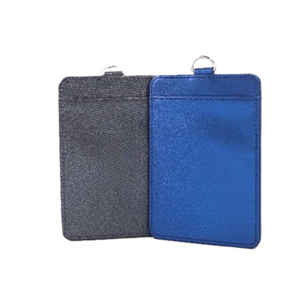 GEM Faux Leather Slim ID Tag Holder Blue - Image 4