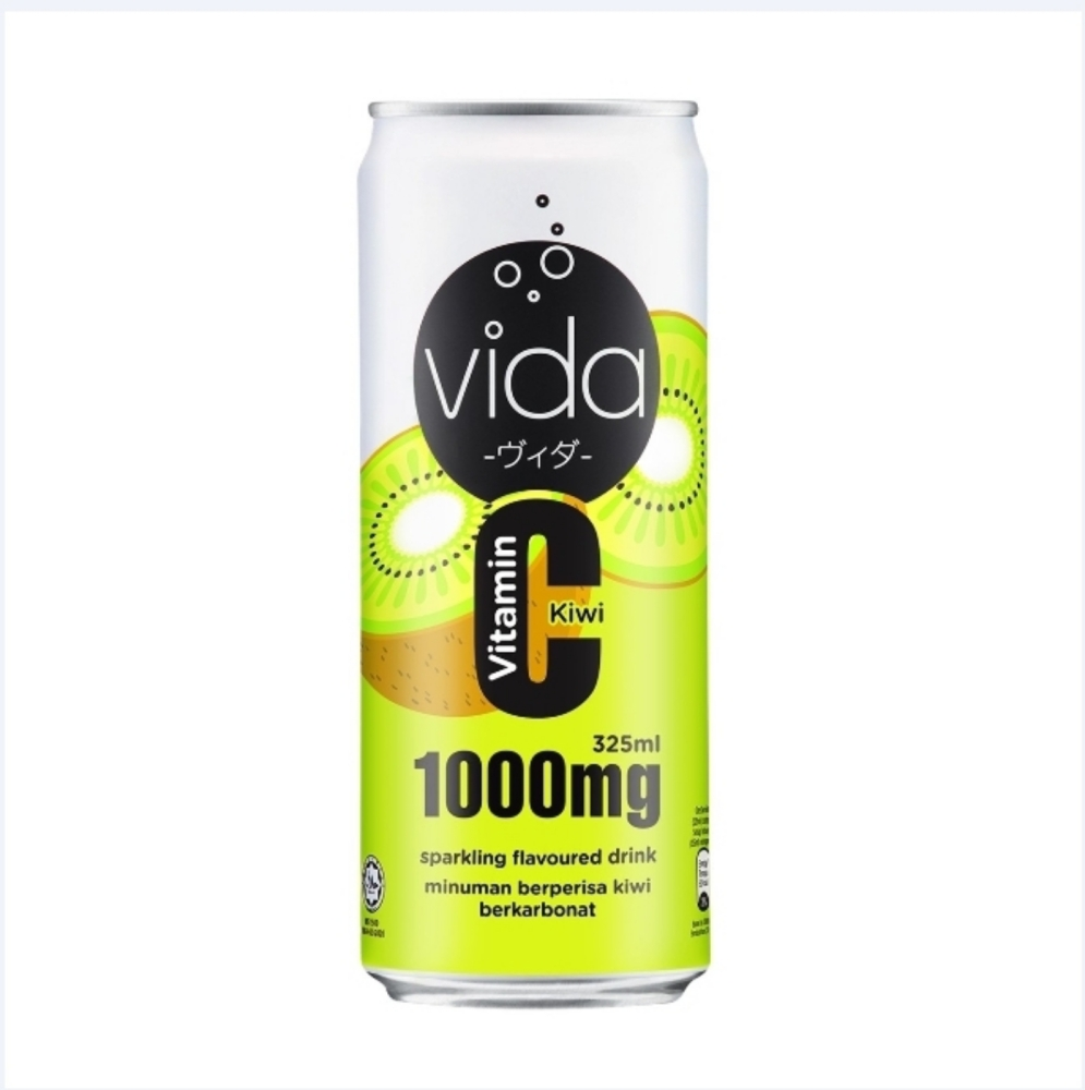Vida Vitamin C Sparkling | 325ml | Kiwi Flavor | Halal