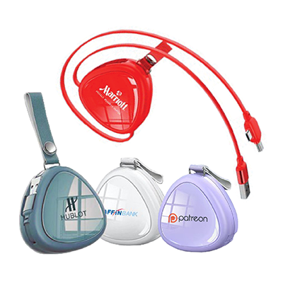 SMARTLINK 3-in-1 Retractable Fast Charging Cable – Compact & Tangle-Free (Purple) - Image 2