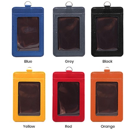 GEM Faux Leather Slim ID Tag Holder - Black - Image 6