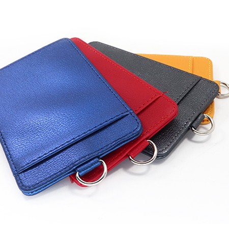 GEM Faux Leather Slim ID Tag Holder - Black - Image 7