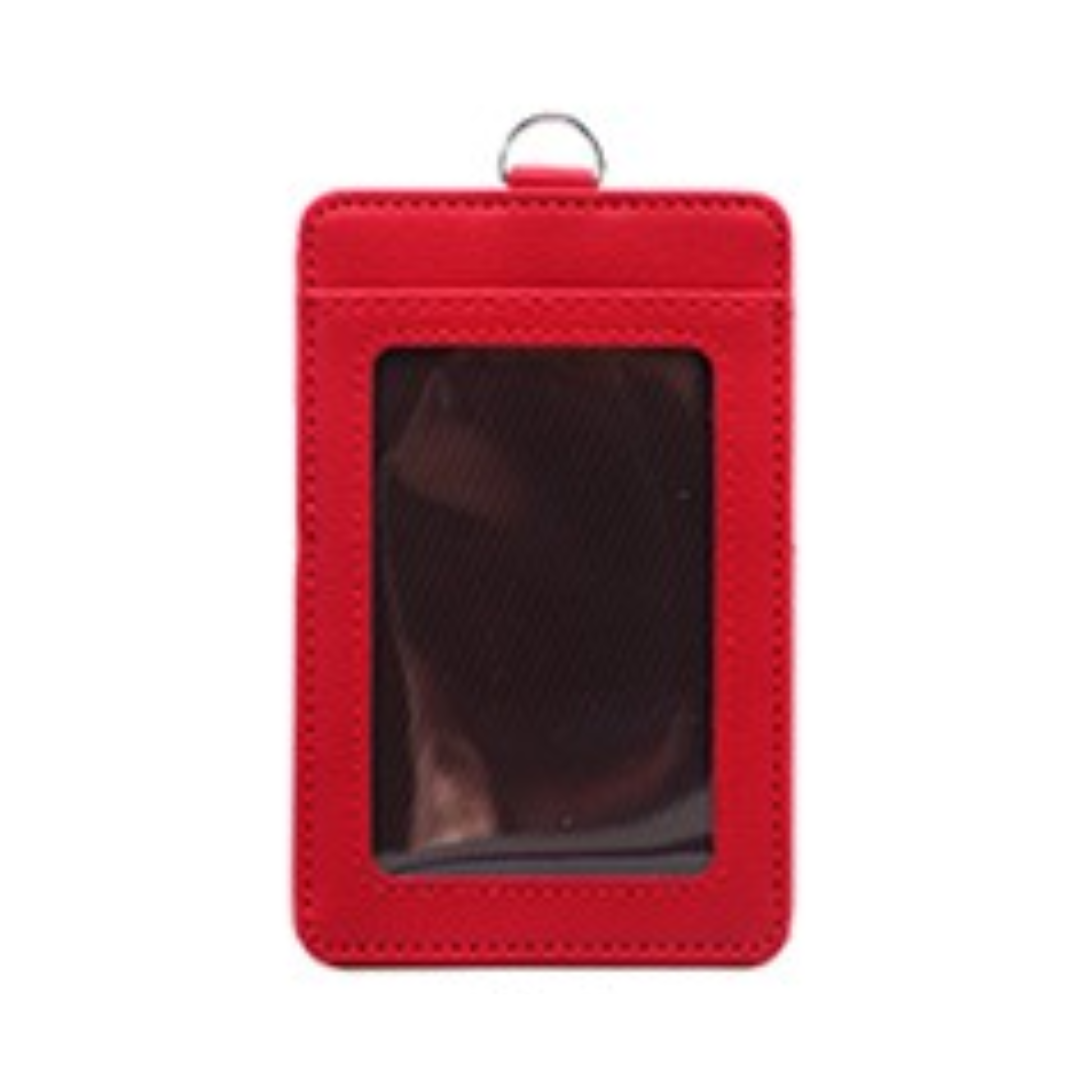 GEM Faux Leather Slim ID Tag Holder - Red - Image 2