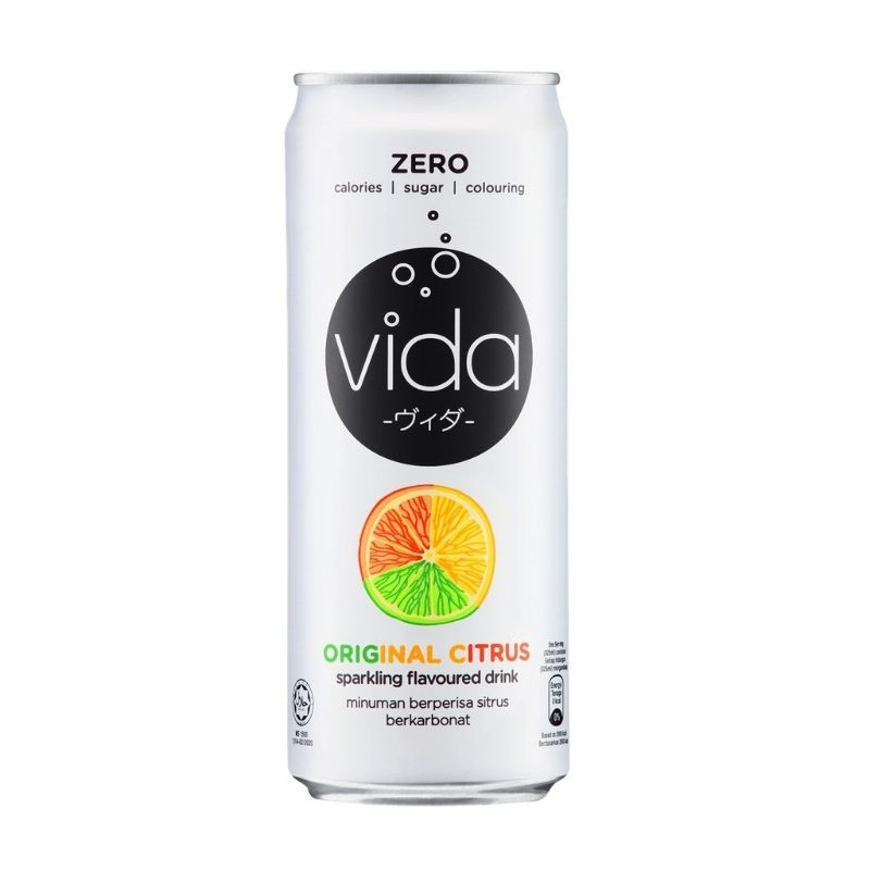 Vida Zero Sparkling Original Citrus | 325ml | Halal