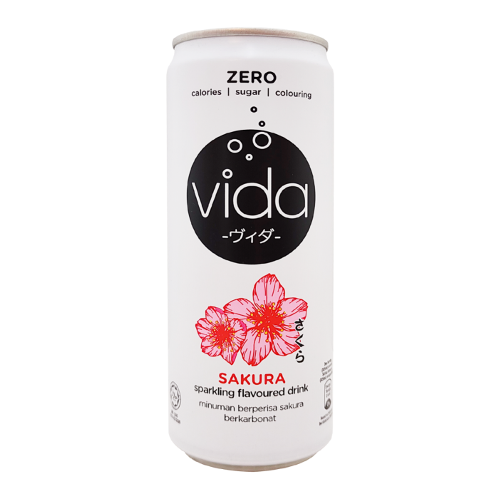 Vida Zero Sparkling Sakura | 325ml | Halal