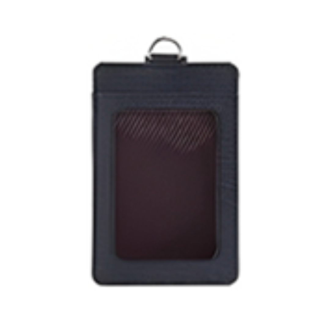 Korea Fabric ID Holder with Snap Closure - Black - Image 2