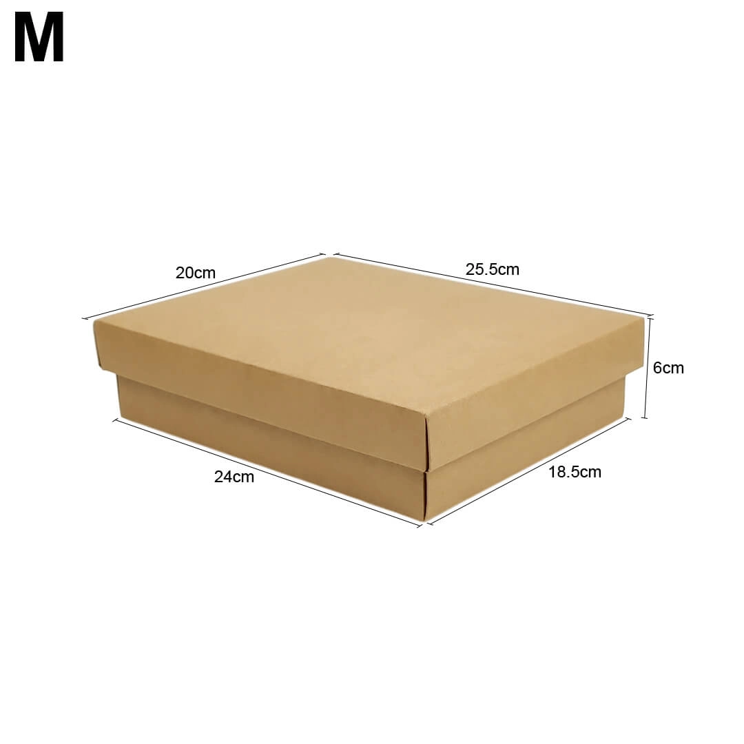 Rectangle Brown Kraft Box - M - (24cm x 18.5cm x 6cm)