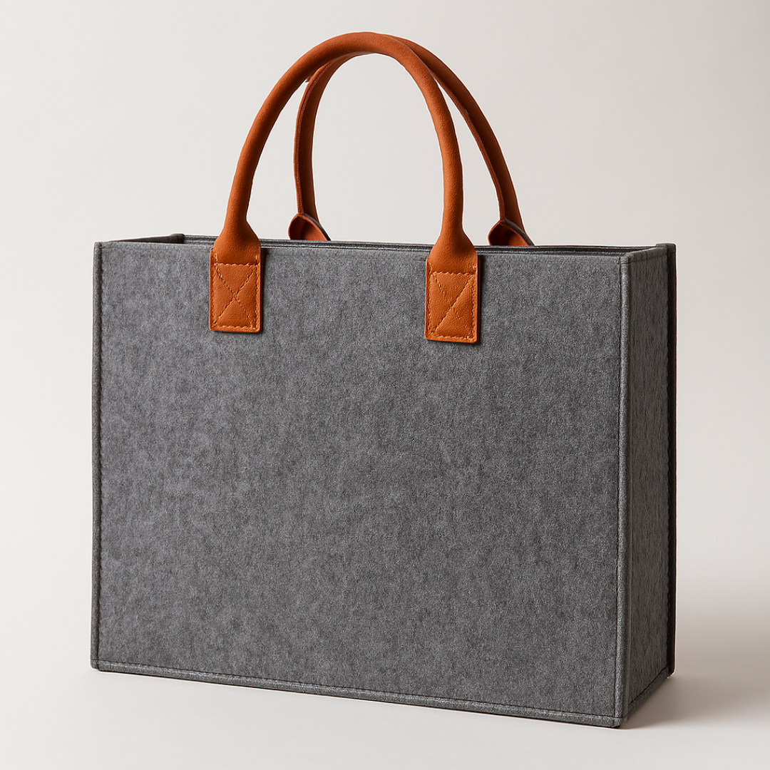 URBAN Felt Tone Tote Bag (30×40× 13cm) - Dark Grey - Image 2
