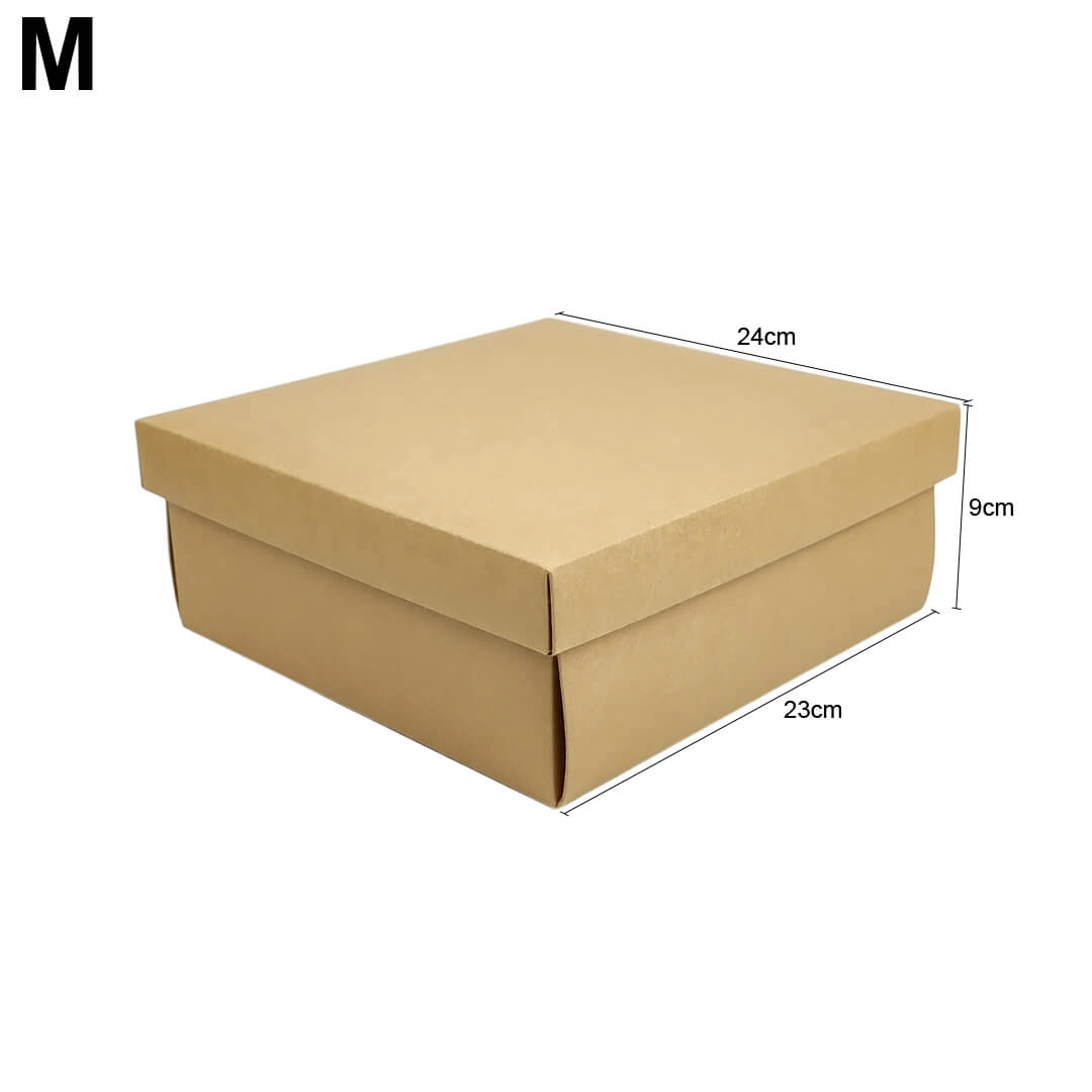 Square Brown Kraft Box - M - (23cm x 23cm x 9cm)