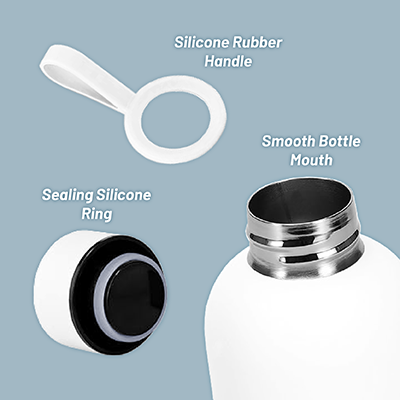 SEEK Thermos Coated Stainless Steel Bottle – 500ml - Blue - Image 2