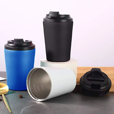 DEVINE Stainless Steel Double Wall Mug (350ml) - Black - Image 2