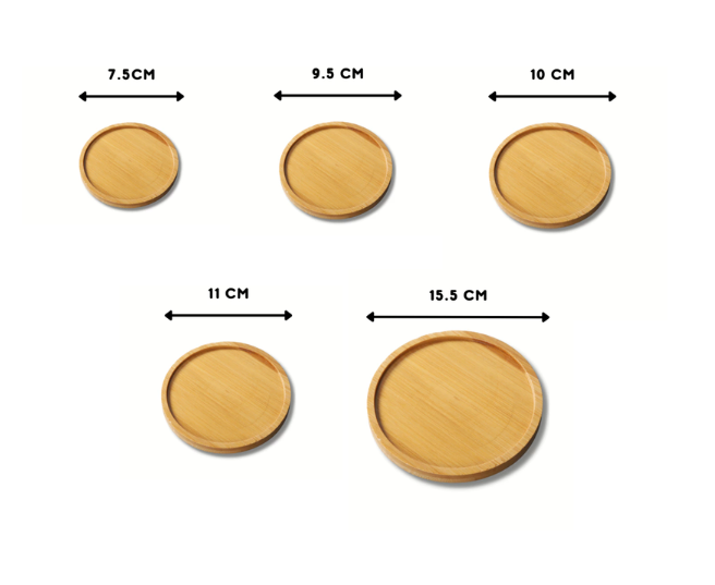 Bamboo Wood Coaster Round - 11cm - Image 2