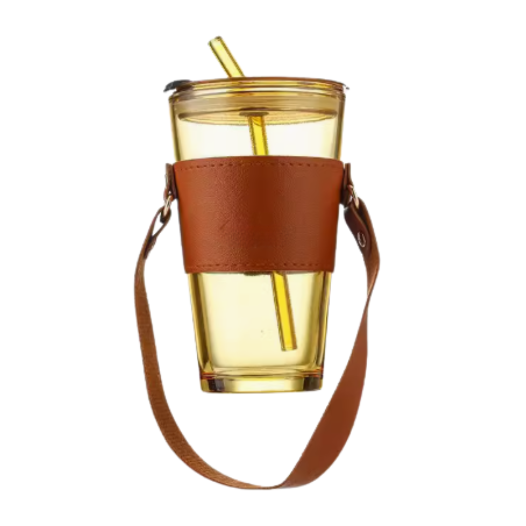MONTE 3 Premium Color Glass Mug with PU Sleeve - 450ml