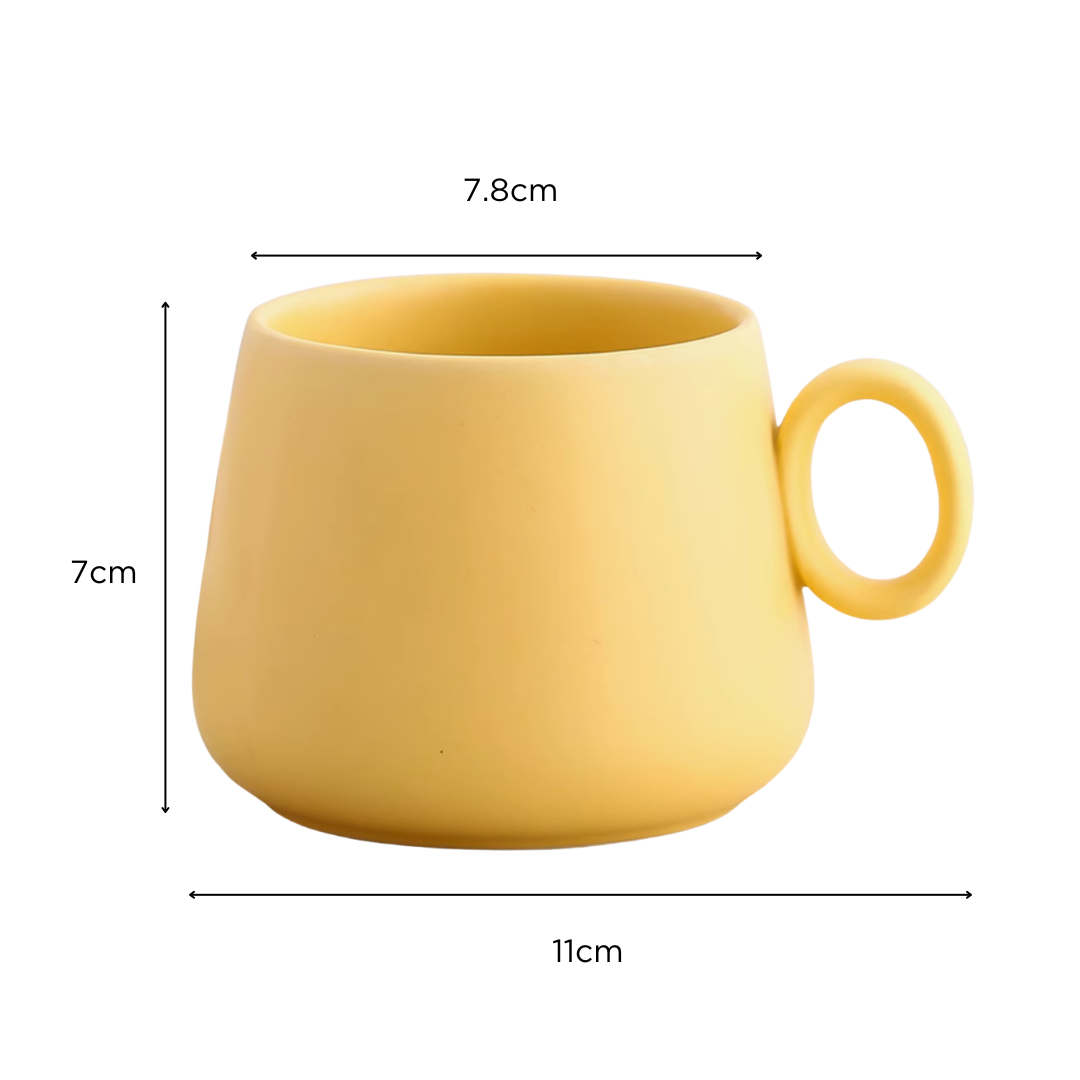 Nordic Matte Ceramic Mug White - Image 3