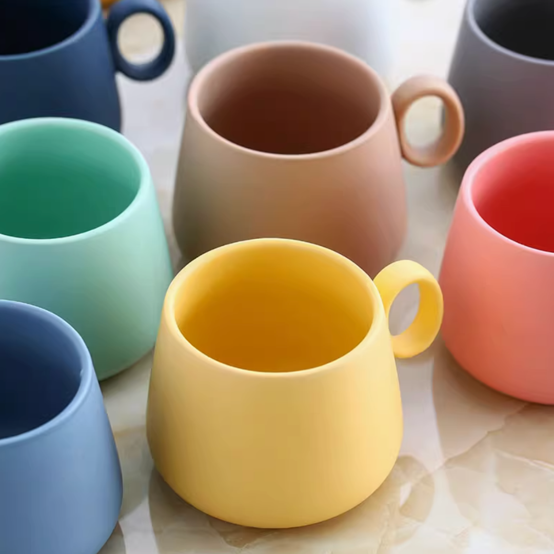 Nordic Matte Ceramic Mug Green - Image 2