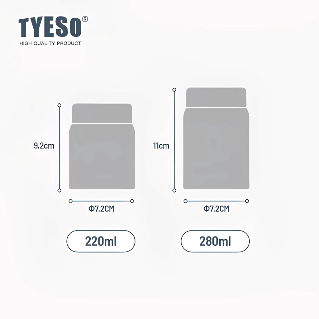 TYESO Cold And Hot Insulated Thermos Food Jar (280ml) White - Image 3