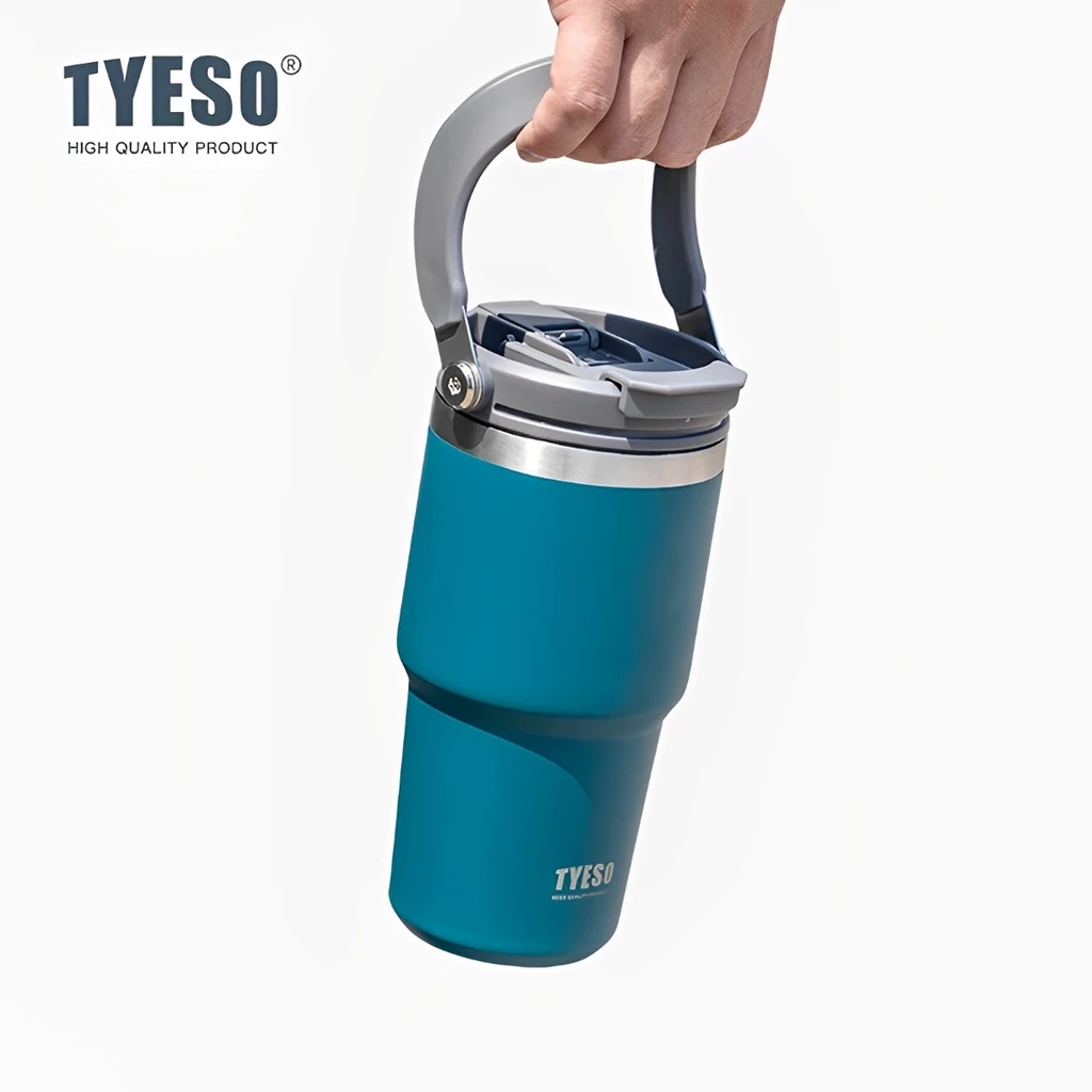 TYESO Vacuum Insulated Tumbler With Handle (1200ml) Blue - Image 5