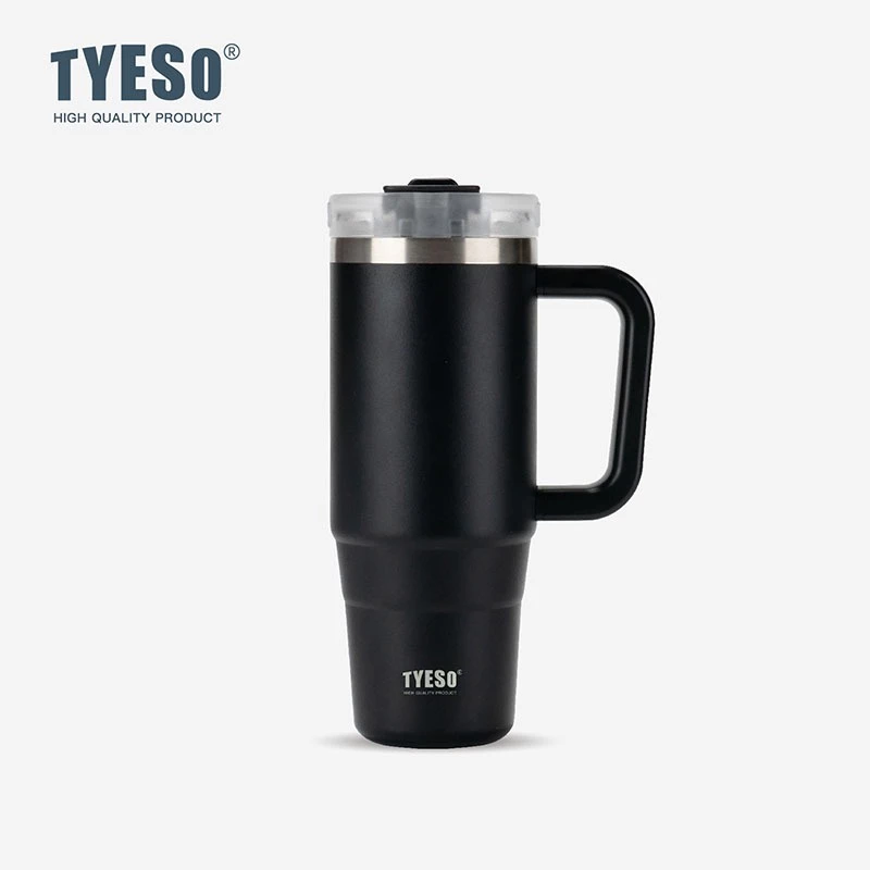 TYESO Keep Cold And Hot Vacuum Insulated Tumbler Water (900ml) Black