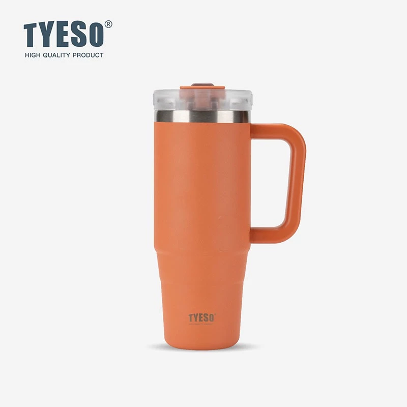 TYESO Keep Cold And Hot Vacuum Insulated Tumbler Water (900ml) Orange