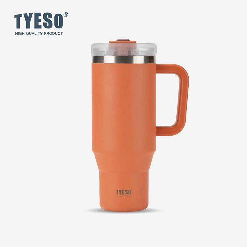 TYESO Keep Cold And Hot Vacuum Insulated Tumbler Water (1200ml) Orange